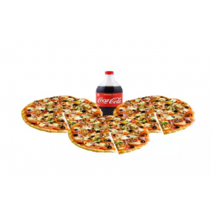 3 Large Pizza
1 1.5 Liter Drink 
