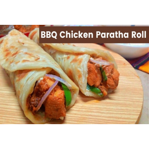 Chicken BBQ Paratha With Raita